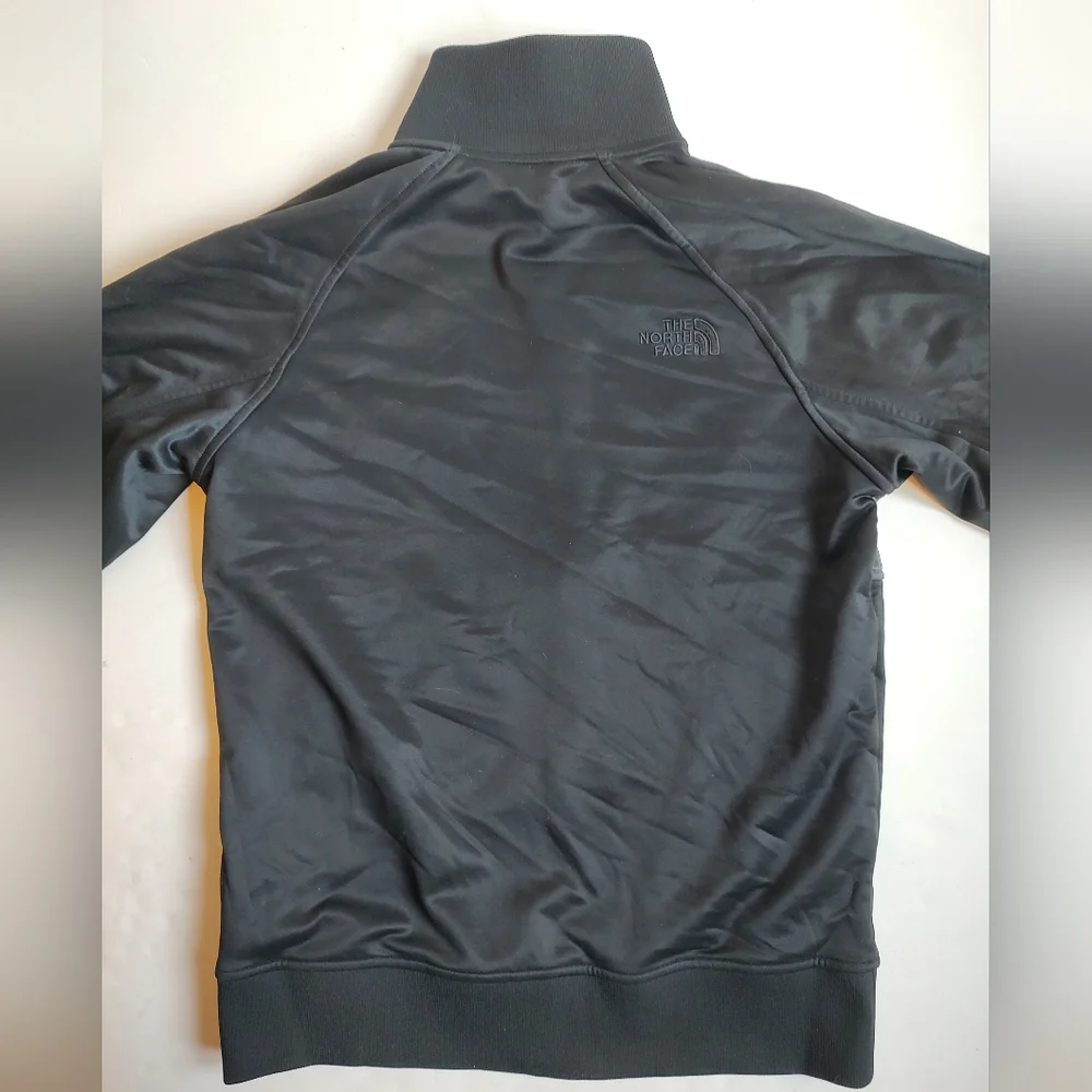 The North Face Takeback Track Full Zip Jacket Grey Black Pockets Colorblock S